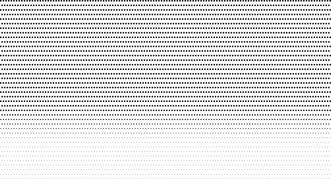 Monochrome halftone dot pattern texture with digital noise and glitch effects isolated on transparent background, Vector, illustration