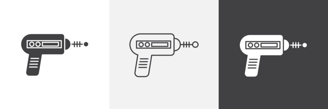 Laser gun icon element for design projects and web designs