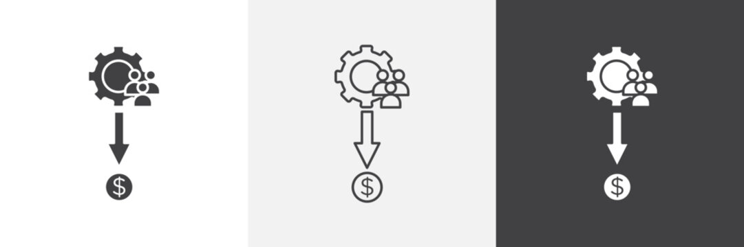 Lead generation icon element for design projects and web designs