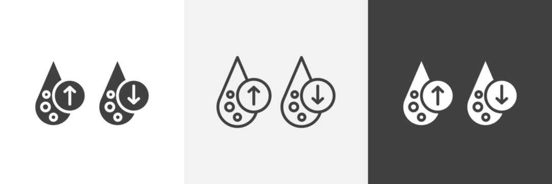 Low and high cholesterol icon element for design projects and web designs