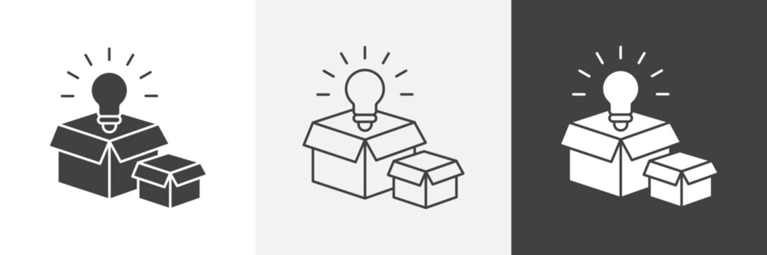 New product icon element for design projects and web designs