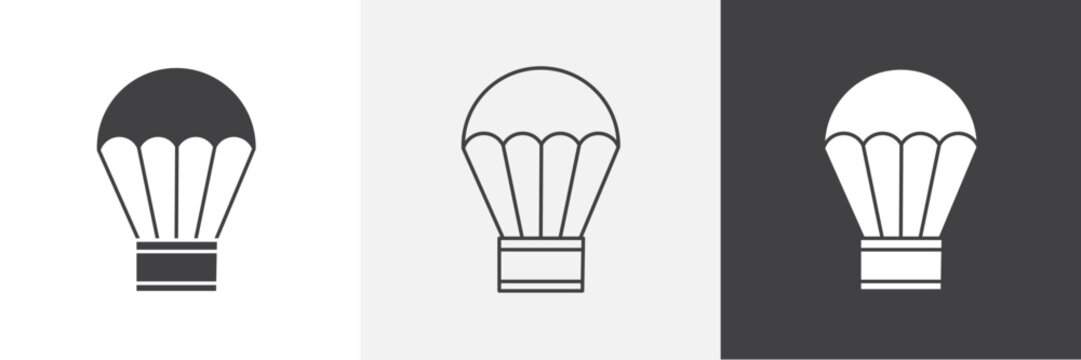Parachute icon element for design projects and web designs