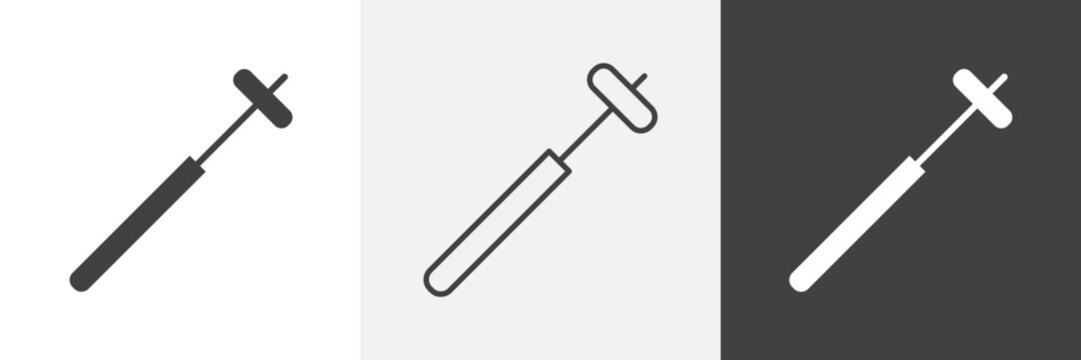 reflex hammer icon element for design projects and web designs