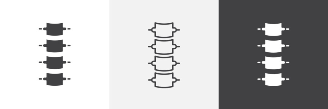 Spinal column icon element for design projects and web designs