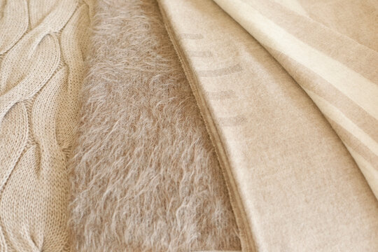 Cream layered textile texture background