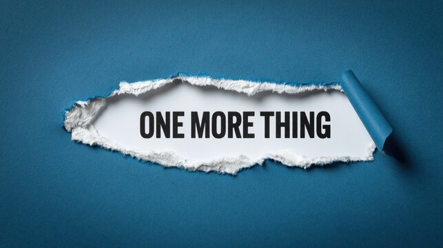One More Thing Final Announcement or Surprise