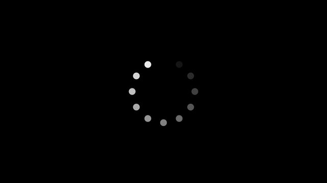 Animated Circular Loading Spinner Icon Isolated 