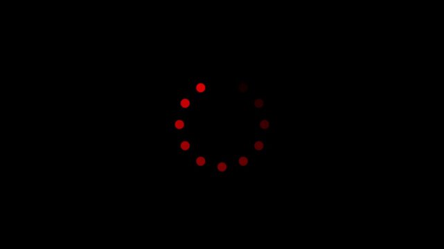 Animated Circular Loading Spinner Icon Isolated 