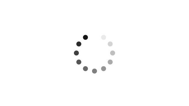 Animated Circular Loading Spinner Icon Isolated 
