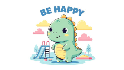 Fototapeta premium Happy cartoon boy sitting on colorful books, isolated on a transparent background