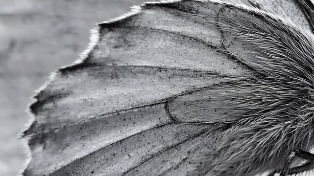 Closeup of butterfly wing texture ideal for cinematic storytelling and documentaries