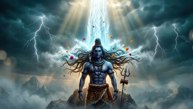 Shiva Receives Ganga &ndash; Descent of River Goddess