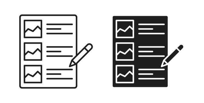Storyboard icon on white background. icon set