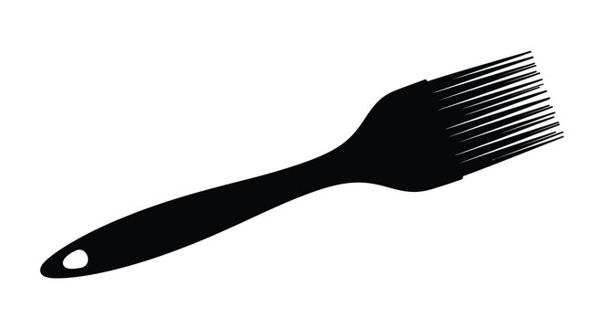 A black afro pick displayed against a white background a striking silhouette