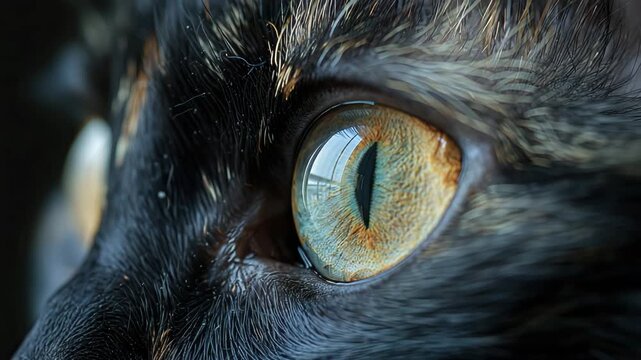 close up of a cat looking up