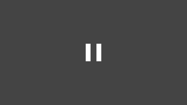 Clicking play and stop button on computer screen animation. Animation play button animation. video music play sign transparent background with white icon.4K animation video
