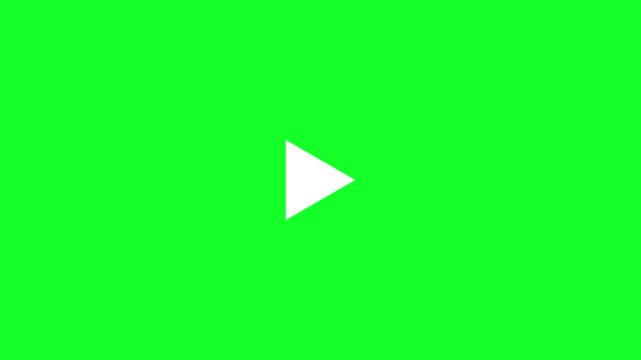 Clicking play and stop button on computer screen animation. Animation play button animation. video music play sign transparent background with white icon.4K animation video