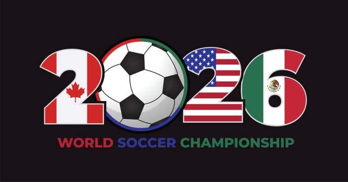 Patriotic Soccer Background 2026 with Flag Color Inspired Football Design