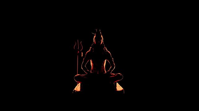 3D Revealing Glow Shiv Ji, Shiva Statue, 3D Trishool And Trishul With Damroo, Shiv Trishool
