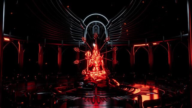 3D Glow Shiv Ji, Shiva Statue, 3D Trishool And Trishul With Damroo, Shiv Trishool