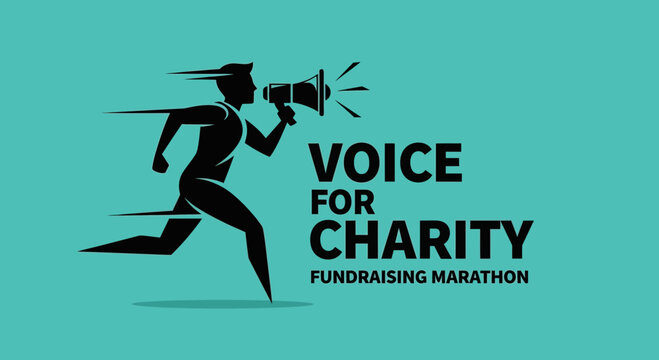 Voice Activism For Charitable Causes: Fundraising Marathon Campaign Design Concept