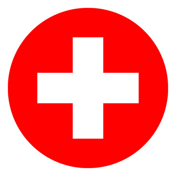 Switzerland Flag in Circle Shape