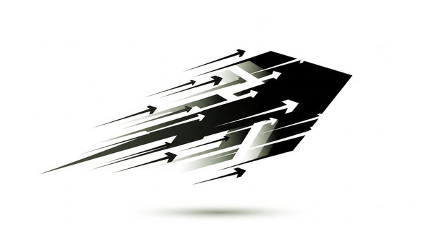 Dynamic Arrow Motion Graphic Animation, Abstract Directional Motion Design Element