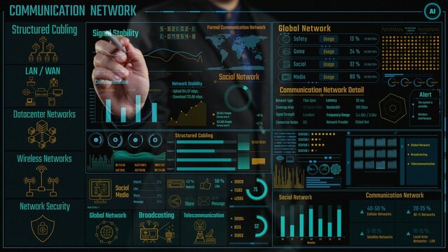 Explore a sophisticated communication network interface featuring dynamic data visualizations that reveal critical insights into structured cabling and global connectivity. Cipher