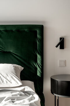 Apartment in contemporary style with colorful bed