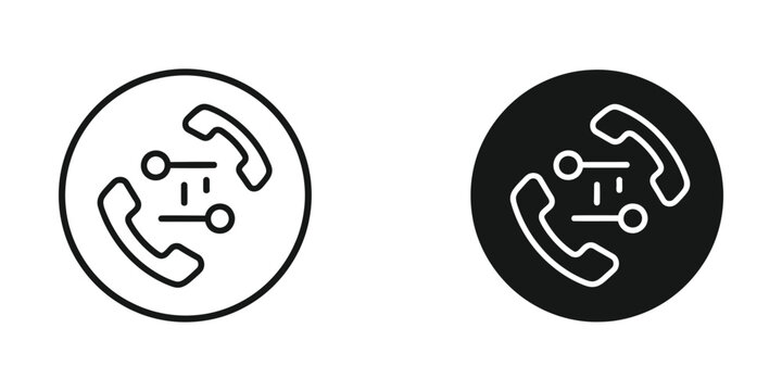 Contrast between light and dark mode telephone icons with network signals