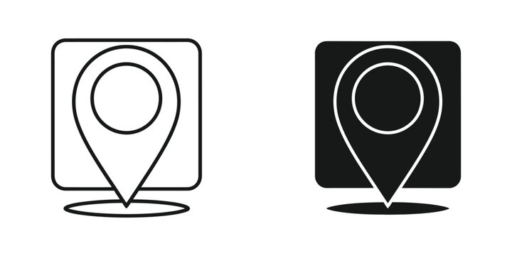 Comparison of location pin icons with different background colors