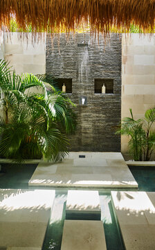 Outdoor tropical bathroom Iterior design