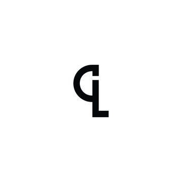 Black letter Q and L on transparent background