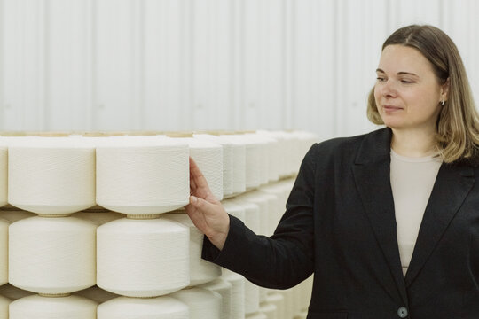 a female supervisor at a large textile manufacturer