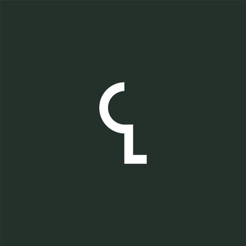 White letter L shape on dark green background graphic symbol