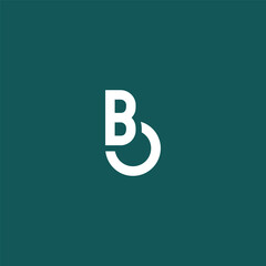 White letter B logo on teal background design element © Mahamud