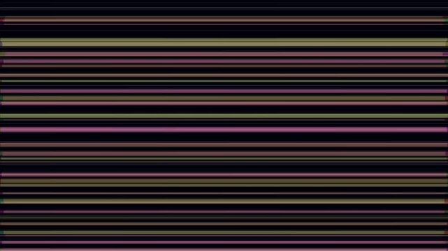 Retro analog glitch background with horizontal scan lines, vintage VHS distortion effect, colorful static noise pattern for video transitions