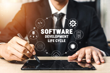 Professional Individual Engaged in Software Development Life Cycle Utilizing Digital Tablet for...