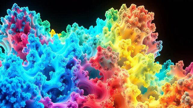 Colorful abstract fractal pattern for creative digital media and web design