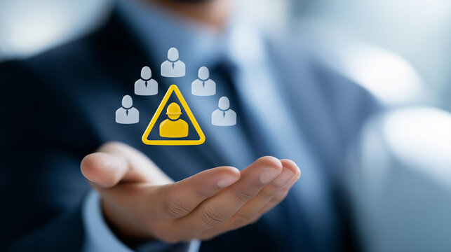 Prioritizing safety first concept in a workplace or organizational hierarchy structure with symbolic visual representation. Safety first concept, workplace priority, hierarchy