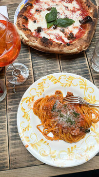 
Spaghetti Pomodoro and Neapolitan Pizza With Aperol Spritz 