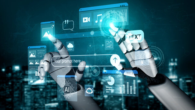 Prompt driven AI interface enabling text, image vision, audio and media video data neural asset and tool in smart creation chat workspace edit. Future NLP AI native visual reasoning omni model. Corpus