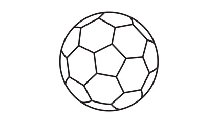 Minimalist Soccer Ball Vector Icon with Editable Stroke  Clean Black Line Illustration of a Classic Football on a White Background for Sports Branding, Web Design, and Modern Graphic Projects. © Ehtsham