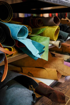Focused Craftsmanship in a Textile Workshop

