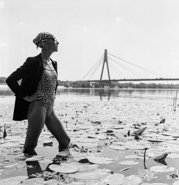 Athlete Among Water Lily
