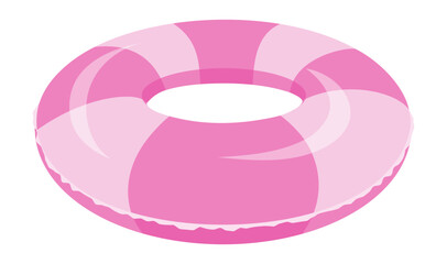 浮き輪のイラスト素材：夏の海やプールで遊ぶレジャー用アイコン / Life Buoy and Swim Ring Illustration © kishi-yu