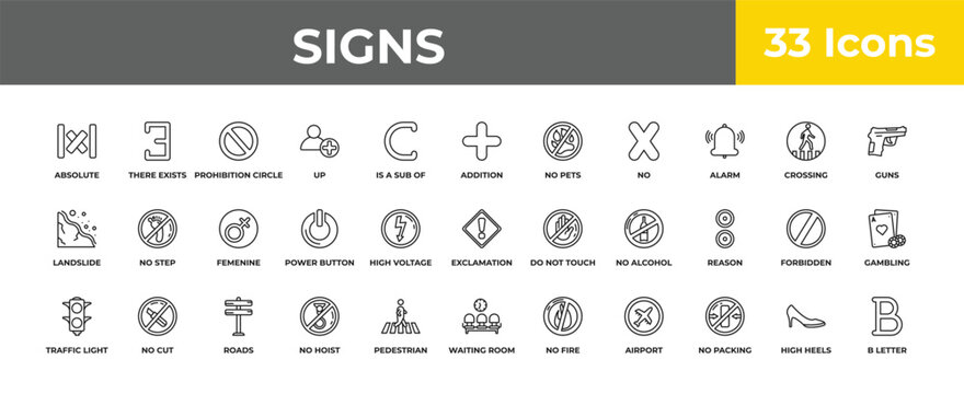 outline signs icons set - femenine, no cut, b letter. editable vector for web and mobile ui