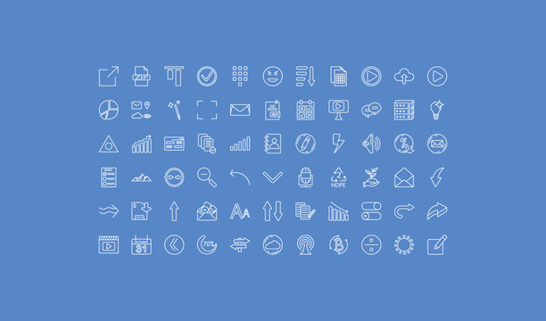 outline user interface icons set - sorting, avi extension, octuber 31. editable vector for web and mobile ui
