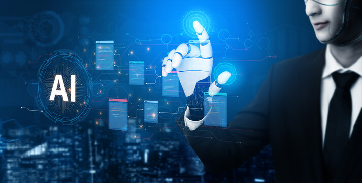 Futuristic software development concept featuring AI pair programmer, automated AI code generation, and real-time AI debugging. Ideal for DevOps and tech AI innovation. Corpus
