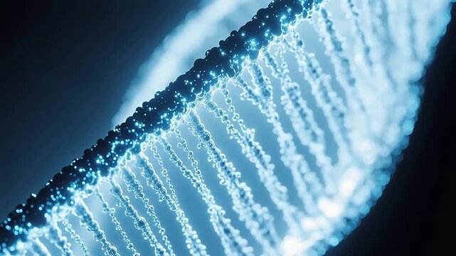 DNA double helix structure emphasizing industrial strength and manufacturing
